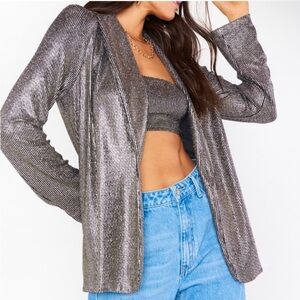 Show Me Your MuMu Felix Blazer-Disco Glitter